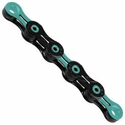 KMC Kette X-11 SL DLC Super Light, Schwarz-Celeste, 11-fach, Diamond-Like-Coating