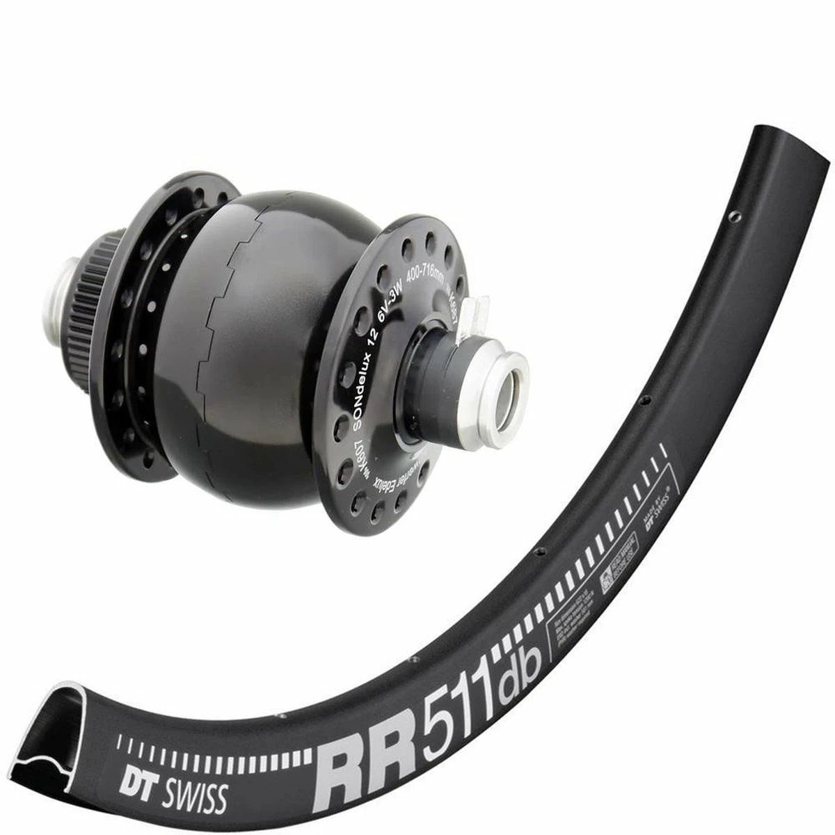 Laufrad Mit SonDelux 12 Nabendynamo, 12 X 100 Mm Steckachse - Image 5