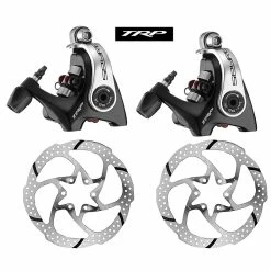 Mechanische Scheibenbremse TRP Spyre FM MD-C610, 1 Paar, Flatmount, Inkl. 6-Loch Bremsscheibe 160 Mm