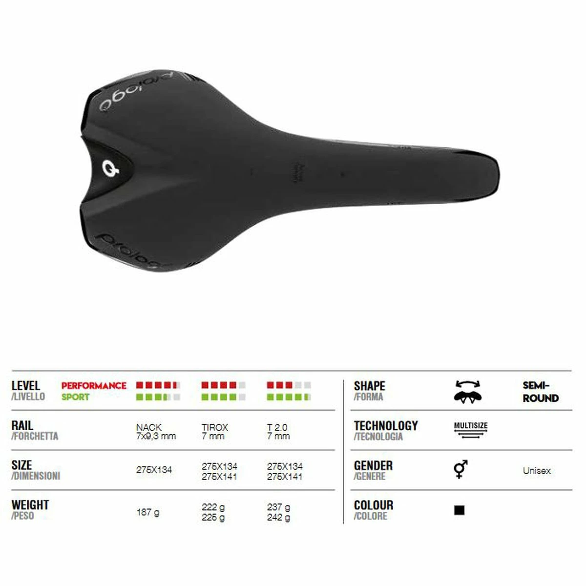 Sattel Prologo NAGO EVO Tirox 141 Mm, Road - Image 3