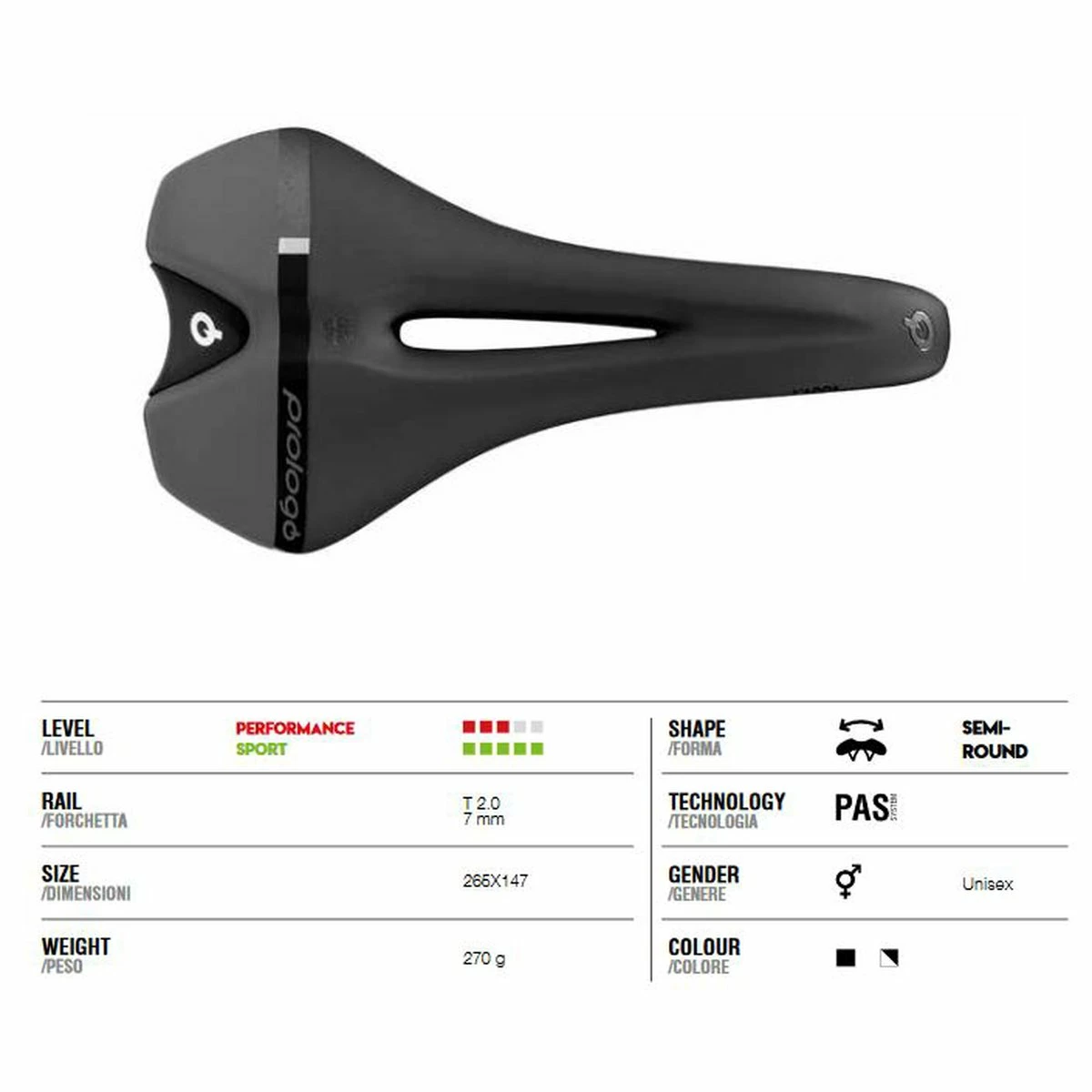 Sattel Prologo NEW KAPPA PAS T2.0 147 Mm, Gravel,Touring - Image 3